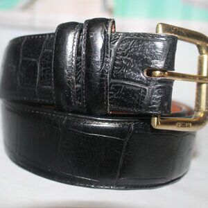 Exotic$ 495 Wathne Genuine Alligator Crocodile Belt Mint 36